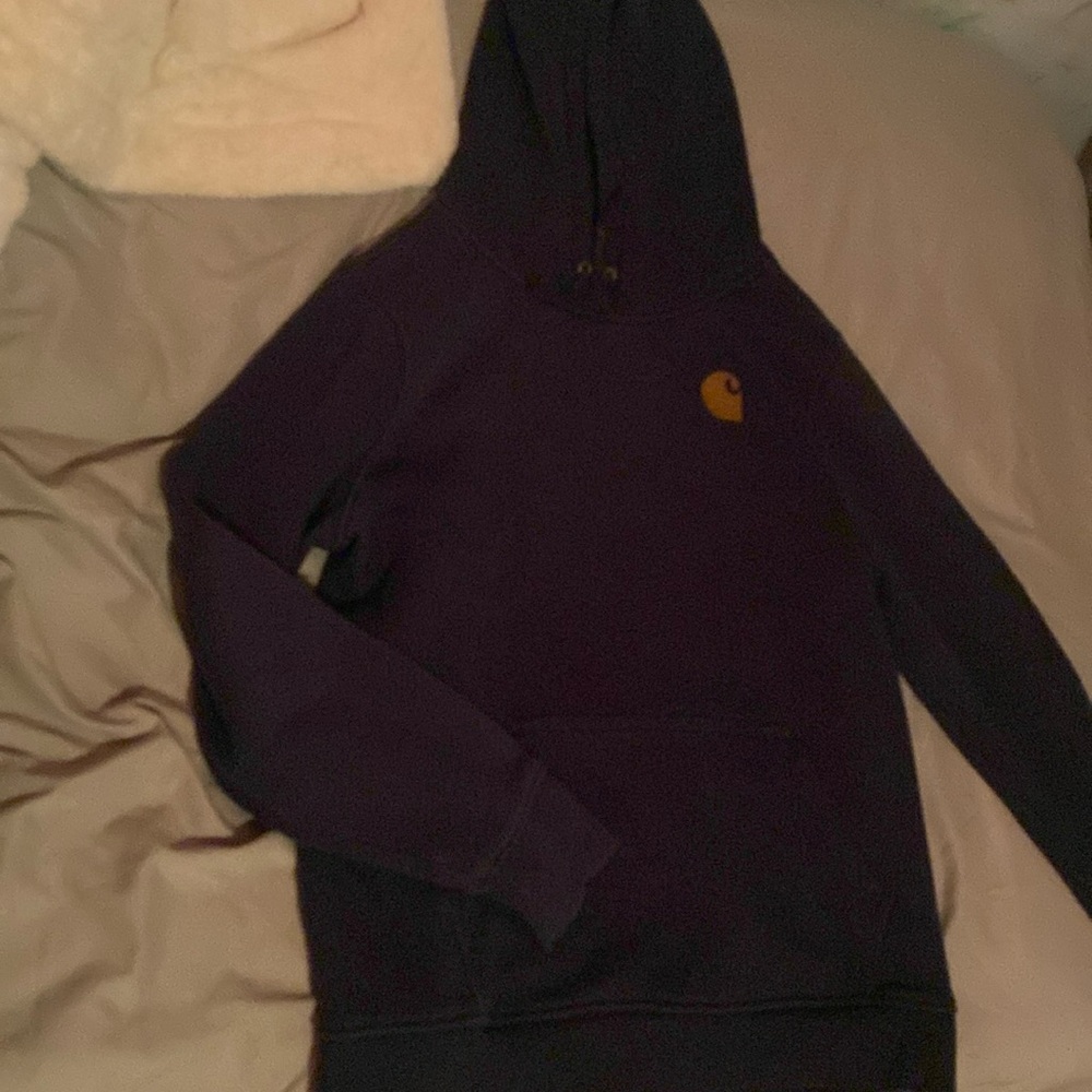 L Carhartt Blue Pullover Hoodie